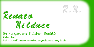 renato mildner business card